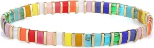 KELITCH Tila Beaded Stretch Bracelets Women Strand Bangle Handmade Charm Cuff Link Bracelet Summer Fashion Jewelry