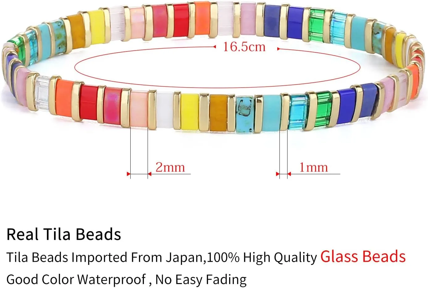 KELITCH Tila Beaded Stretch Bracelets Women Strand Bangle Handmade Charm Cuff Link Bracelet Summer Fashion Jewelry