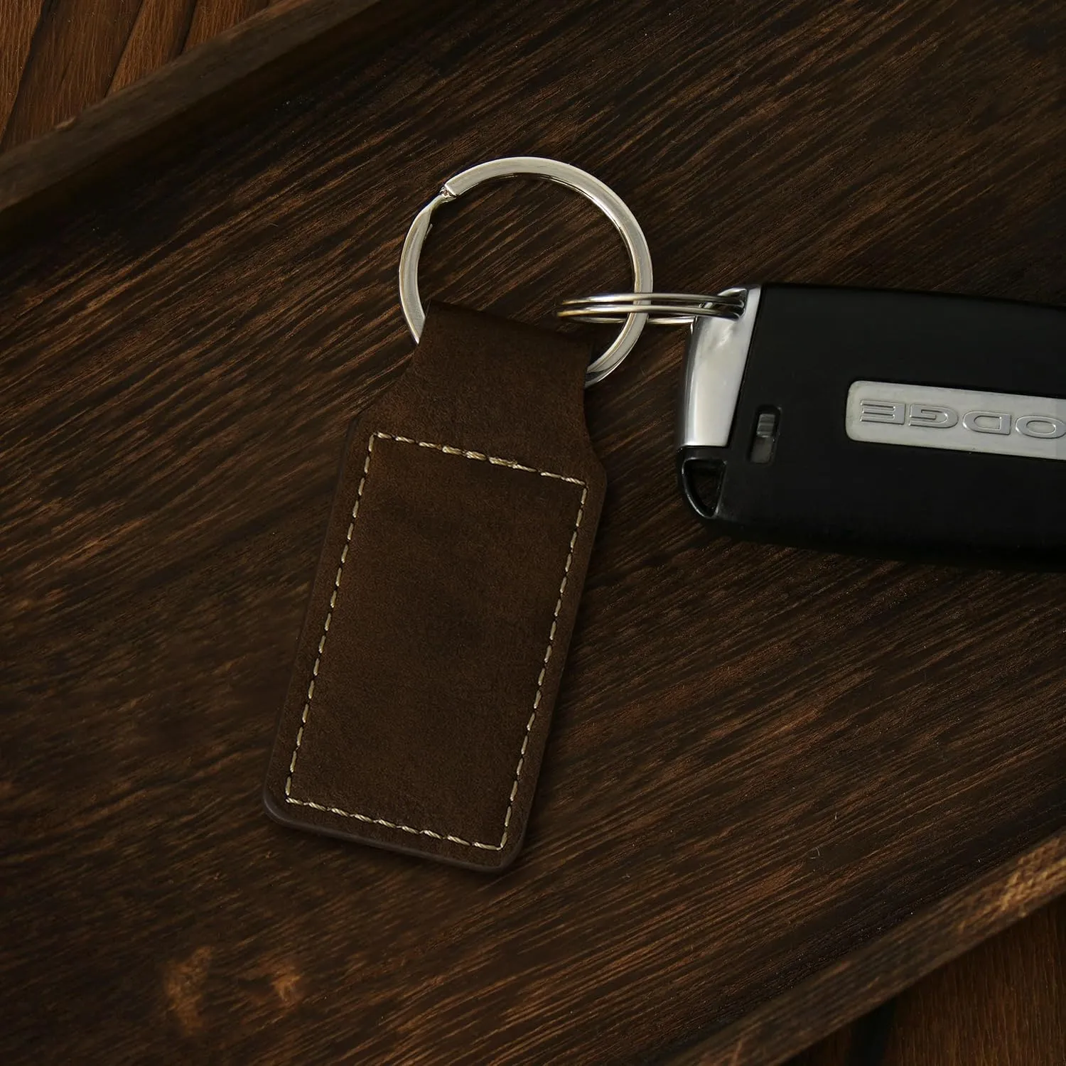 LaserGram Rectangle Keychain, Bible Verse Philippians 4-13, Personalized Engraving Included (Rustic with Gold)