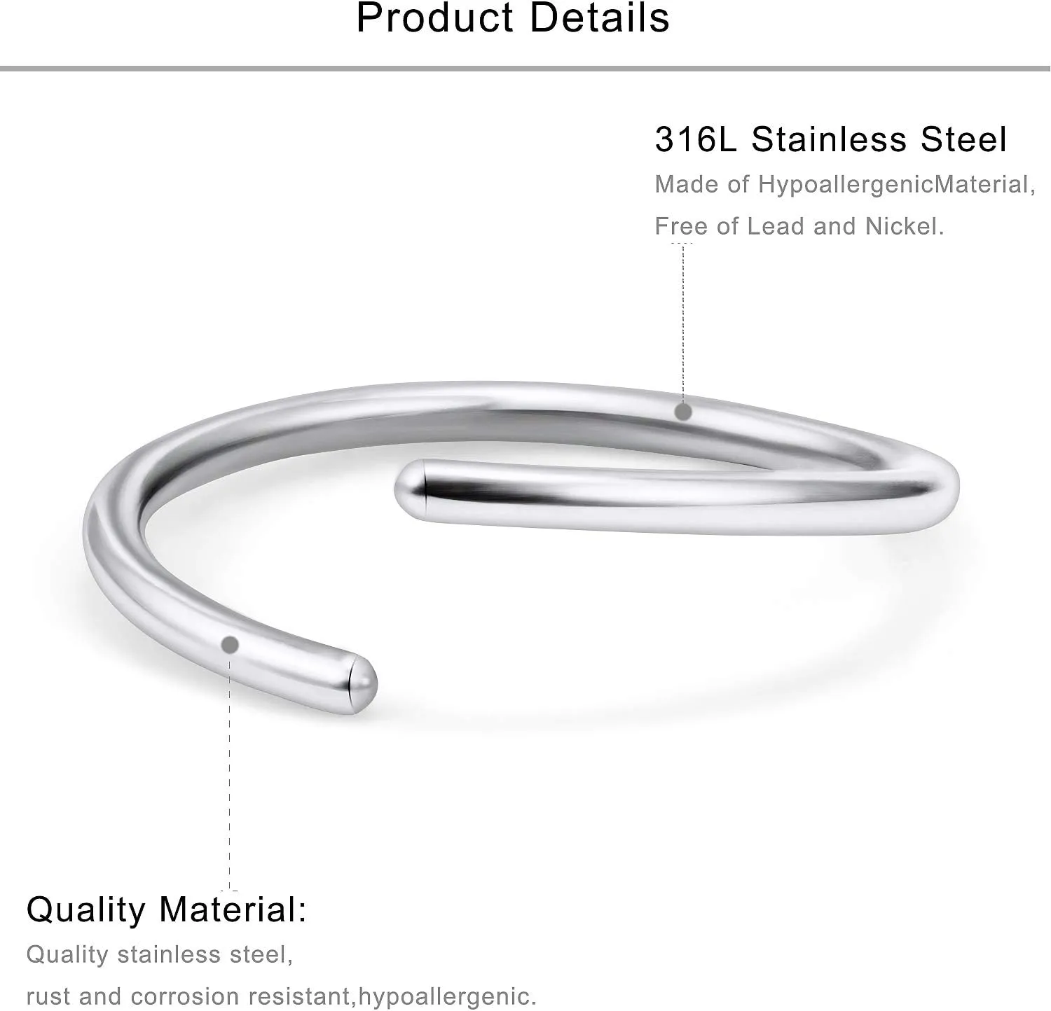 Lcolyoli 24PCS 22G Surgical Steel Moon Nose Rings Hoop Nostril Septum Ring Piercing Jewelry for Women Men 8mm 10mm