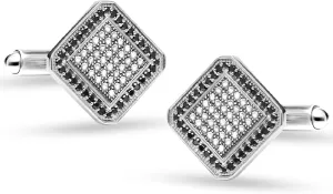 LeCalla 925 Sterling Silver Cufflinks for Men | Cubic Zirconia Square Cuff Links Gifts for Men, Husband | Shirt Cufflinks for Groom