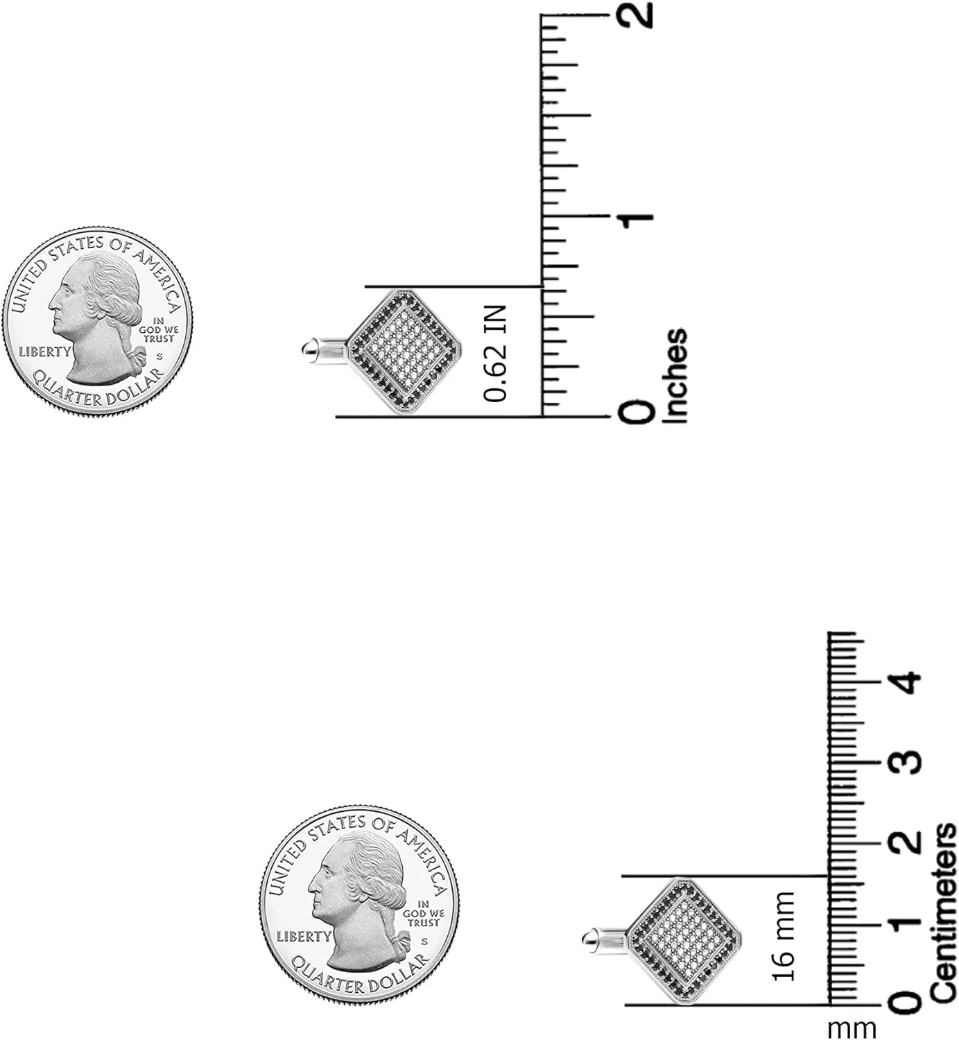 LeCalla 925 Sterling Silver Cufflinks for Men | Cubic Zirconia Square Cuff Links Gifts for Men, Husband | Shirt Cufflinks for Groom
