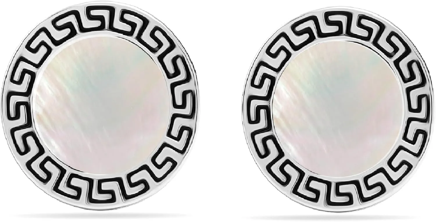 LeCalla 925 Sterling Silver Cufflinks for Men | Grooms Wedding Cuff-Links | Formal Shirt Cufflinks Accessories | Gifts for Dad, Groom, Husband, Fathers Day & Business Events