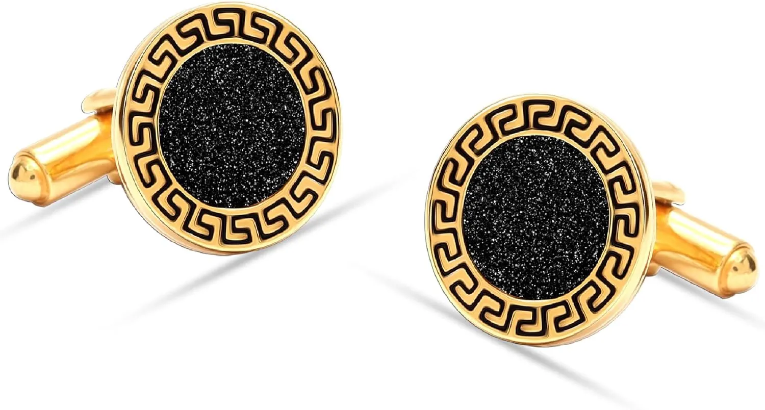 LeCalla 925 Sterling Silver Groomsmen Cufflinks Set | Classic & Antique Designs Men's Cuff-links Jewelry Set | Cuff-Links for Wedding, Party, Anniversary, Business & Special Occasion Gifts