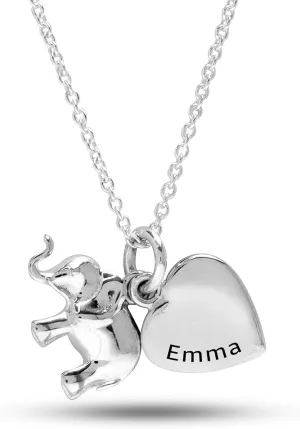 LeCalla Personalized Silver, Rose Gold and Yellow Gold Name Necklace With Heart Customized Engraved Name Necklace Jewelry Gifts for Women and Horse Lovers