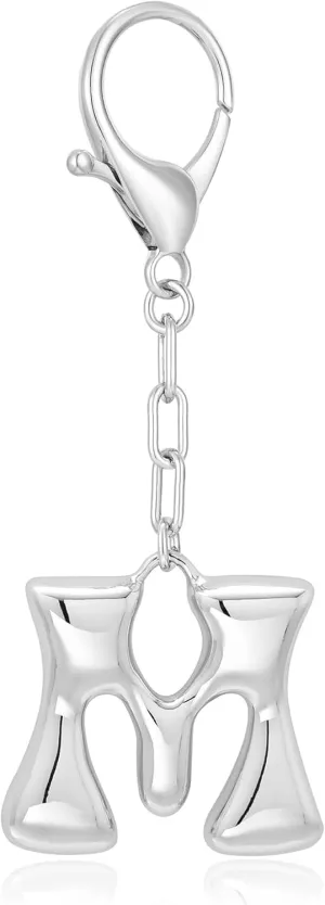 LILIE&WHITE Gold Bubble Initial Keychain For Women Handbag Charms Fashion Alphabet Keychain Accessories Gift