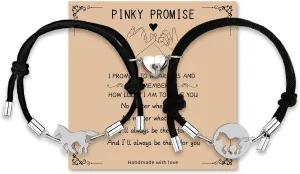 LINY Matching Horse Bracelets for Couples Sisters Best Friends 2Pcs Promise Bracelet Relationship Gifts for Her Him Birthday Gifts