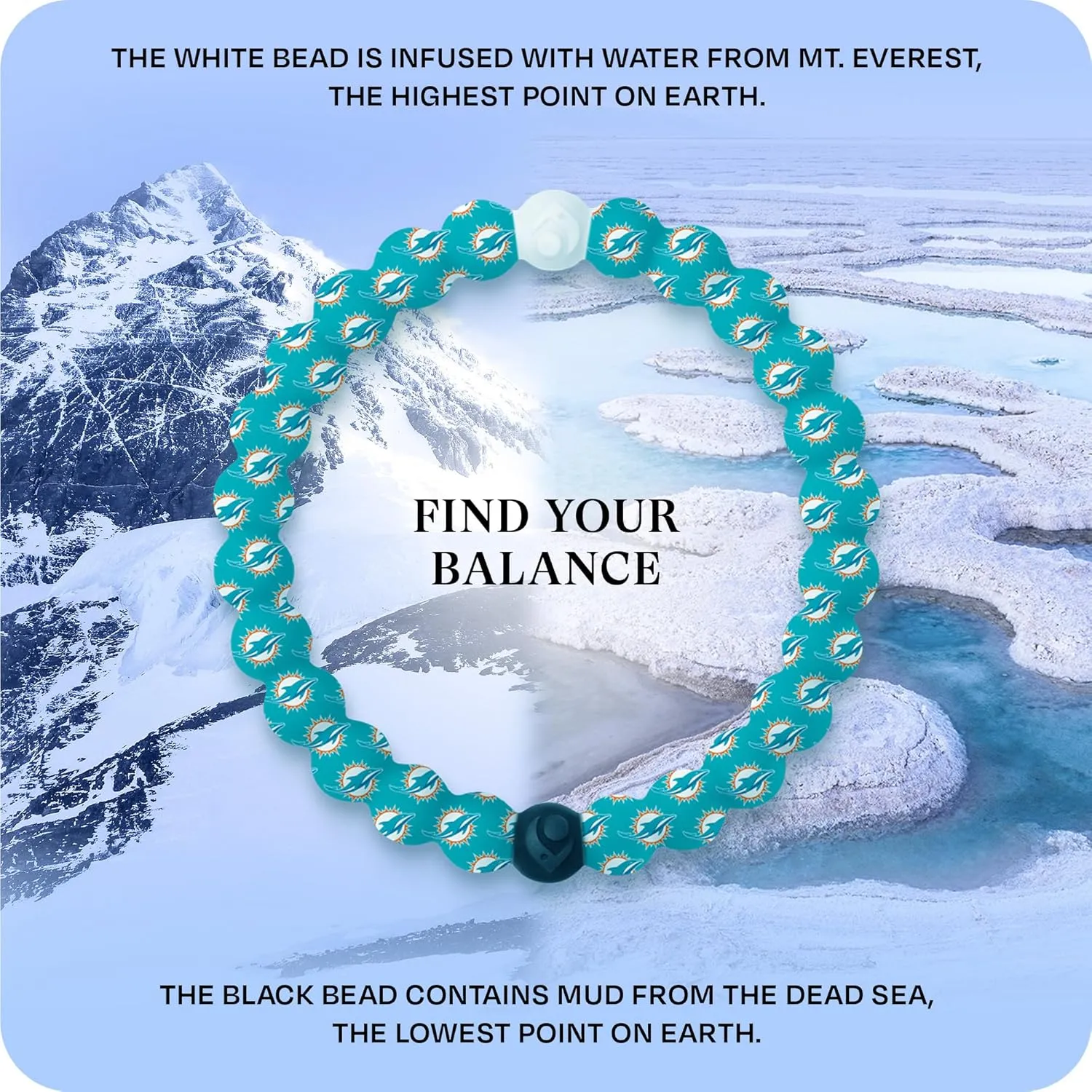 Lokai NFL Football Collection Beaded Bracelets for Men & Women - Silicone Jewelry Fashion Bracelet Slides-On for Comfortable Fit