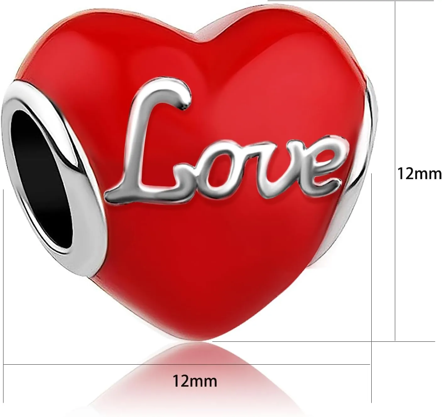 Love Lucky Charm Religious Cross Red Heart Love Charms Beads Fits Pandora Bracelets Christmas Halloween Valentine Day