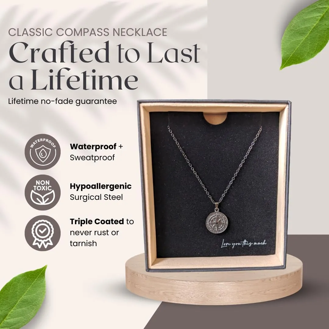 Love You This Much Son Necklace Set with Card - Best 21st Birthday Gift from Parents