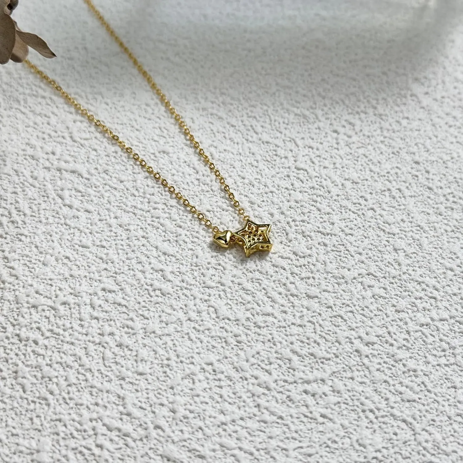 LOVECOM S925 Sterling Silver Heart Necklace for Women Dainty 14k Gold Plated CZ Infinity Love Heart Opal North Star Pendant Choker Necklaces Trendy Chain Jewelry Birthday Gifts for Mom to Daughter