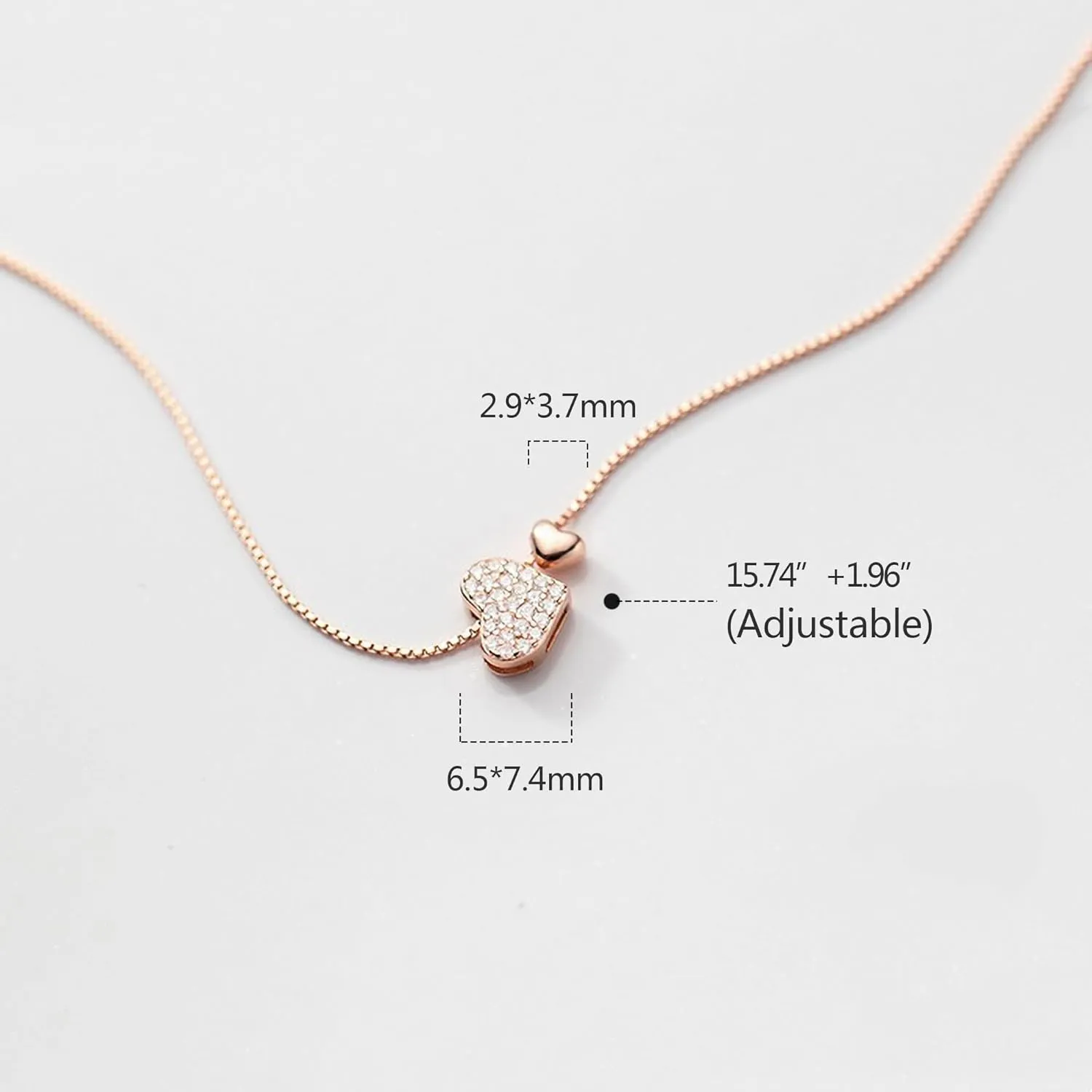 LOVECOM S925 Sterling Silver Heart Necklace for Women Dainty 14k Gold Plated CZ Infinity Love Heart Opal North Star Pendant Choker Necklaces Trendy Chain Jewelry Birthday Gifts for Mom to Daughter