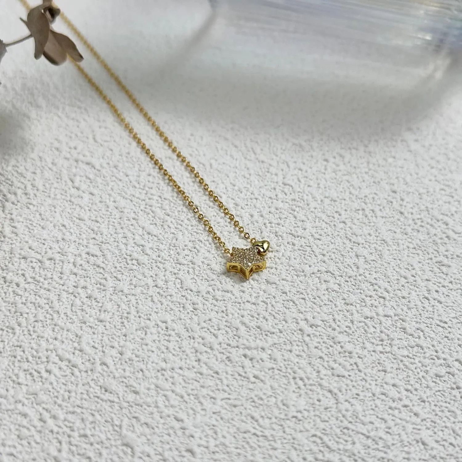 LOVECOM S925 Sterling Silver Heart Necklace for Women Dainty 14k Gold Plated CZ Infinity Love Heart Opal North Star Pendant Choker Necklaces Trendy Chain Jewelry Birthday Gifts for Mom to Daughter