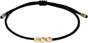 Lucky Bracelets Buddhism Thread Wrist Bracelet Friendship Yoga Prayer Gift Jewelry (Color : Black, Size : 1)