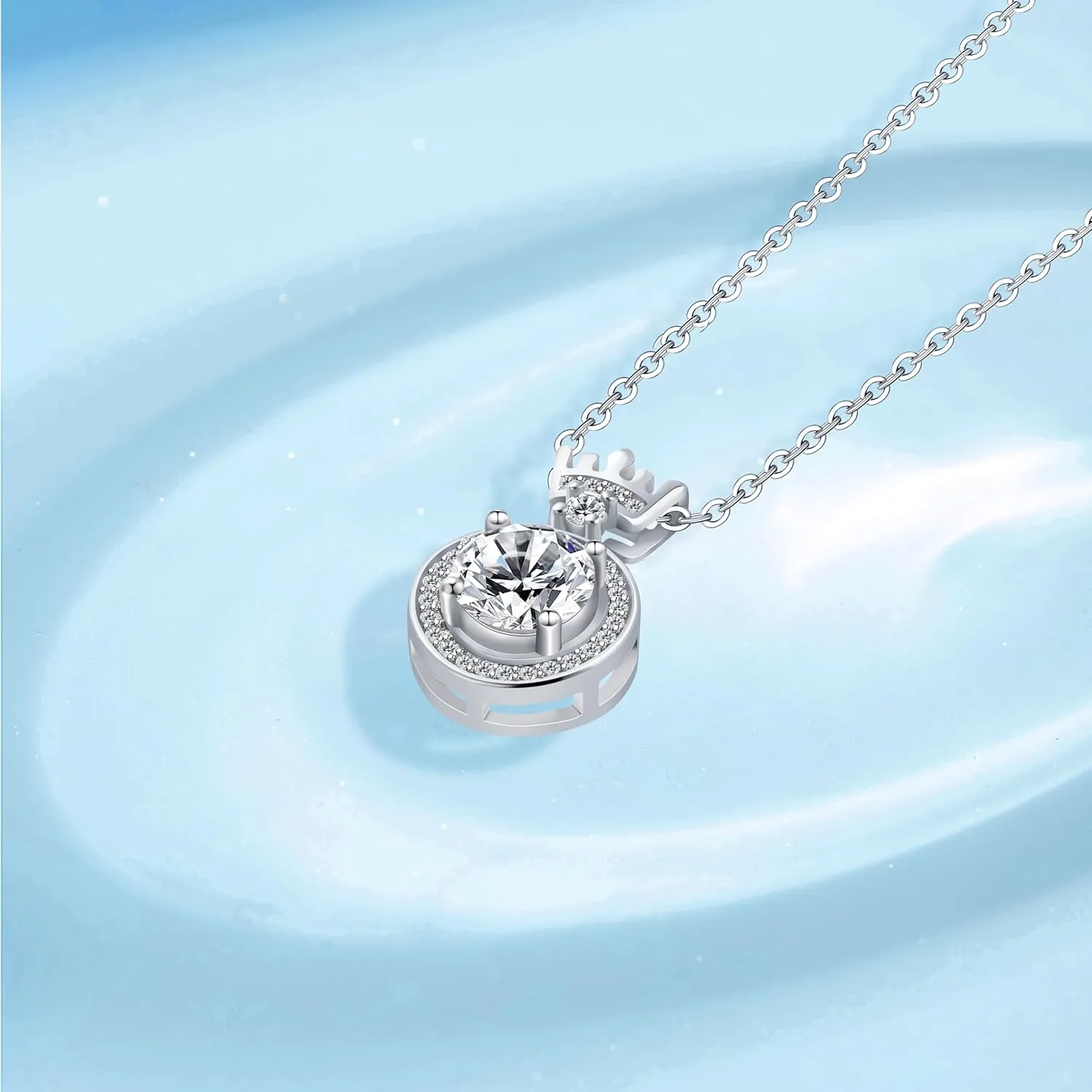 LumoShine Heart Pendant Necklace for Women, Sterling Silver Moissanite Heart Necklace, Anniversary or Birthday Gift for Wife,Jewelry Gift for Women Mom Girlfriend Girls Her