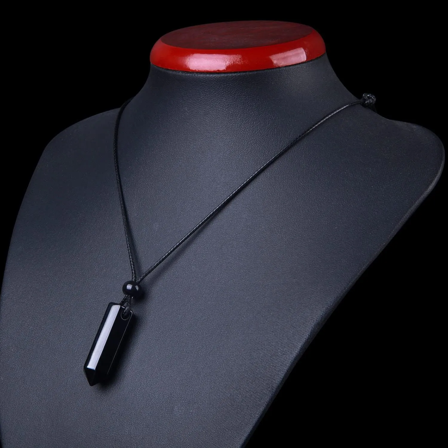 Magic Human Gemstone Point Necklace - Crystals and Healing Stones - Authentic Point Wand Pendant - Hexagonal Pendulum