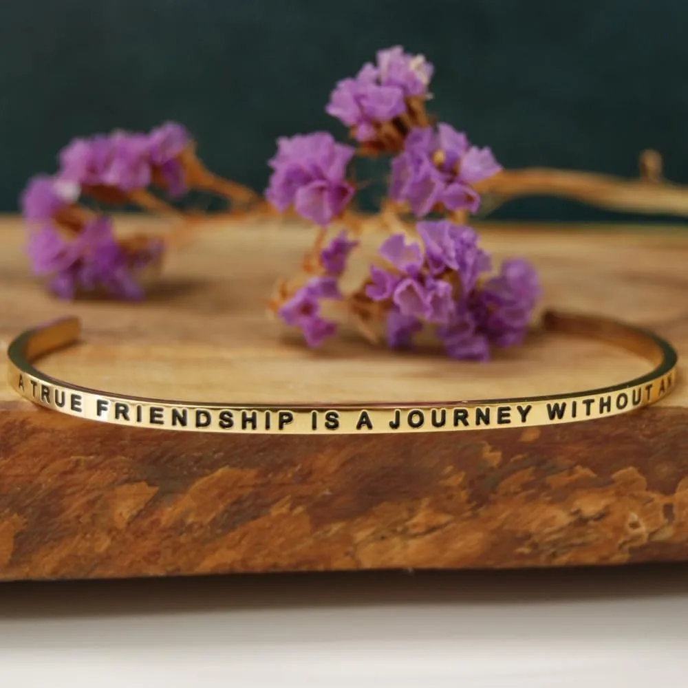 MantraBand Bracelets - Inspirational Engraved Adjustable Mantra Band Cuff Bracelet - Gold color - Gifts for Women