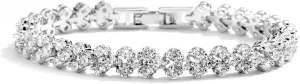 Mariell 6" Cubic Zirconia Wedding, Bridal or Prom CZ Tennis Bracelet, Petite Size for Smaller Wrist.