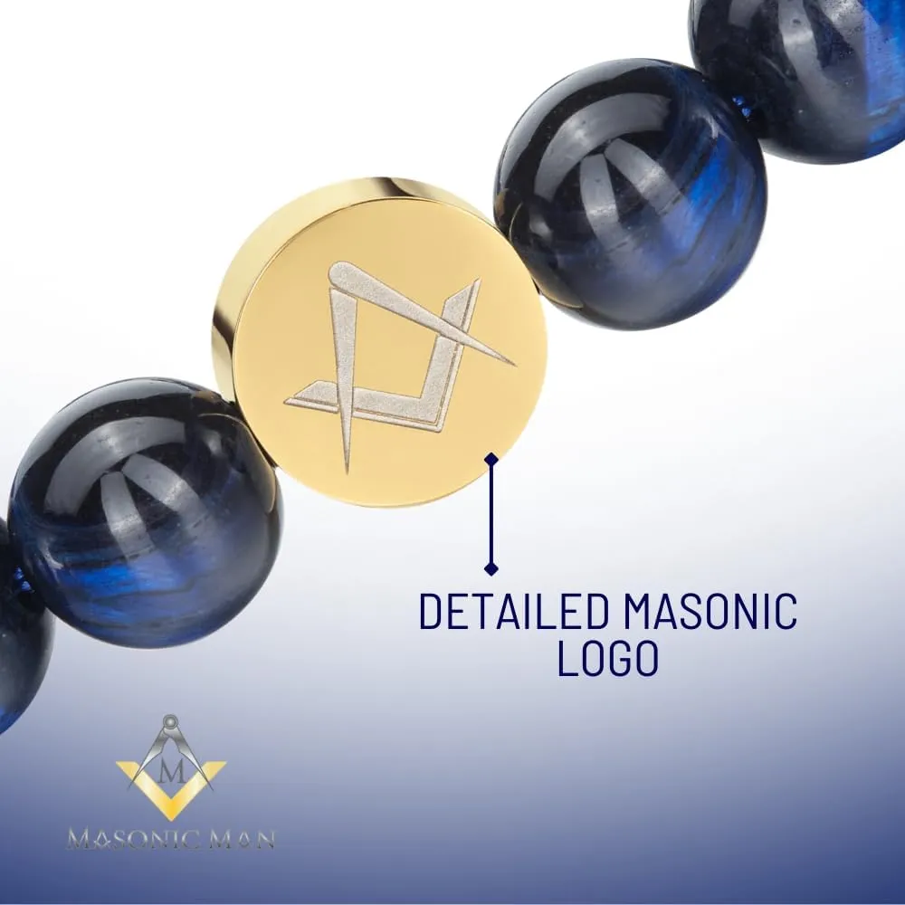 MasonicMan Mens Masonic Bracelet Freemasonry Gift Mason Logo