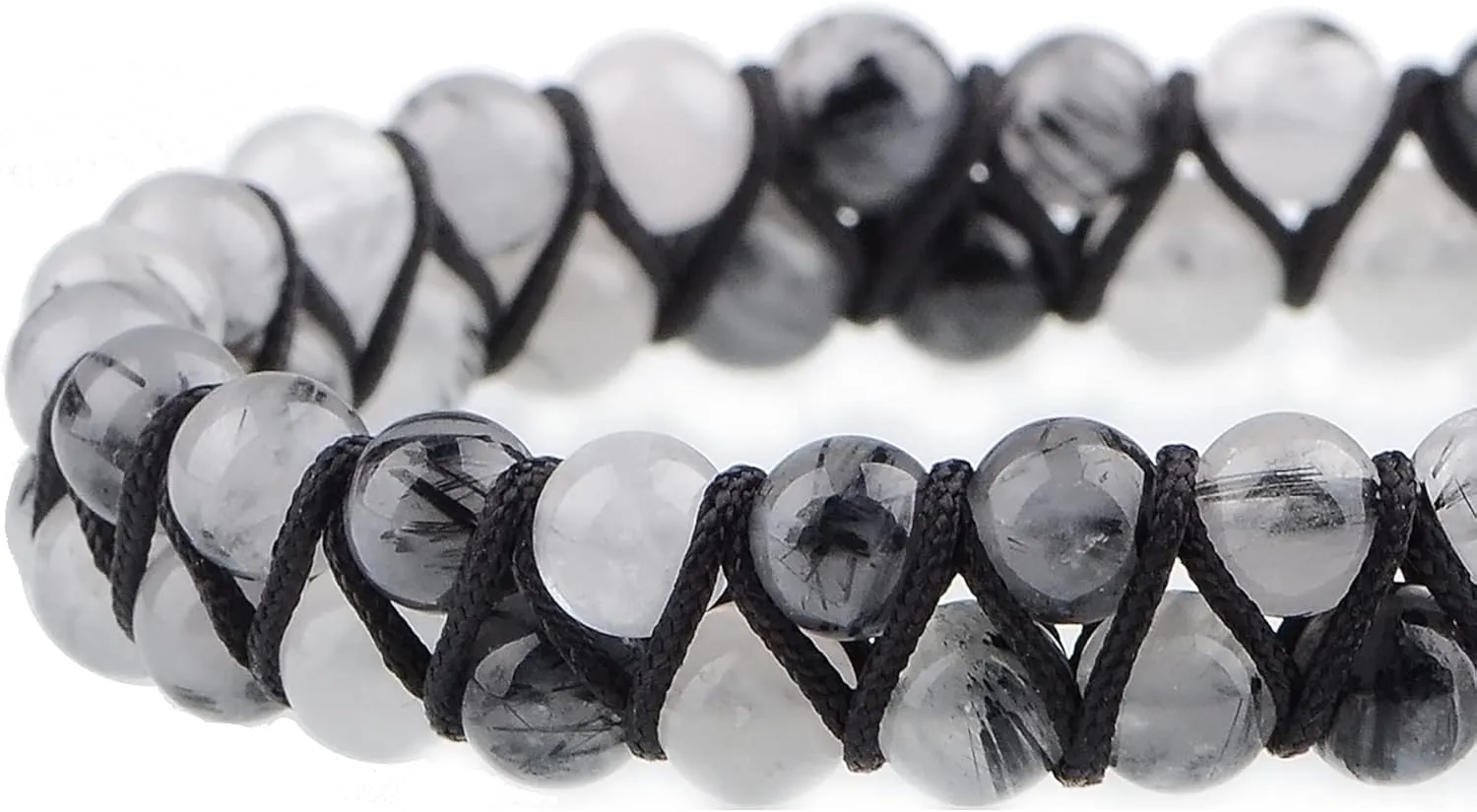 MASSIVE BEADS Natural Chakra Healing Power Crystals Macrame Bracelet Yoga Double Layer Stone Beads Gemstone Meditation Relax Anxiety Bangle for Unisex Women Men