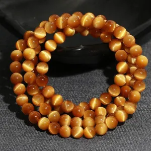 Meditation Buddhist Prayer Beads Necklace, Bracelet, 108 Natural Tiger Eye Stone Bracelet 6mm Prayer Beads Multiple Circles Mala Tibetan Buddhist Buddha Meditation NecklaceCollection Level