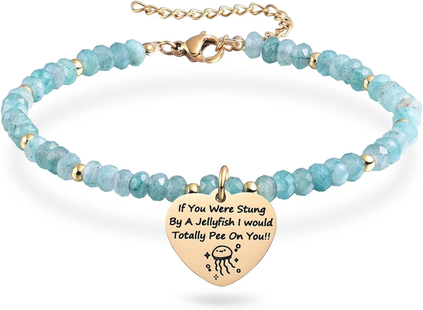 Melix Home Best Friends Gifts Bracelets for Friend Women Sister Friendship Natural Stone Jellyfish TV Show Bracelet