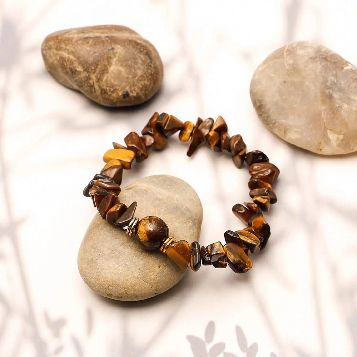 MILAKOO 7Chakra Chip Stone Bracelets for Women Natural Crystal Healing Reiki Yoga Beads Anxiety Cuff