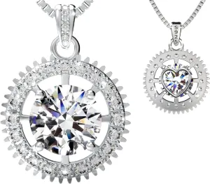 Moissanite Necklace for Women - 1CT-3CT Romantic Love Heart Pendant - Valentine's Day Gift for Her, 925 Sterling Silver, Anniversary and Birthday Moissanite Jewelry, Gifts for Wife or Girlfriend