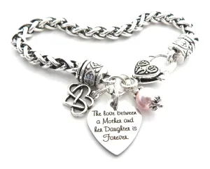 Mother Daughter Bracelet, Mommy's Girl Gift for Daughter from Mom, Love Between a Mother and daughter is Forever, For Mom Mother's Day Gift, Love Gift, Family Jewelry