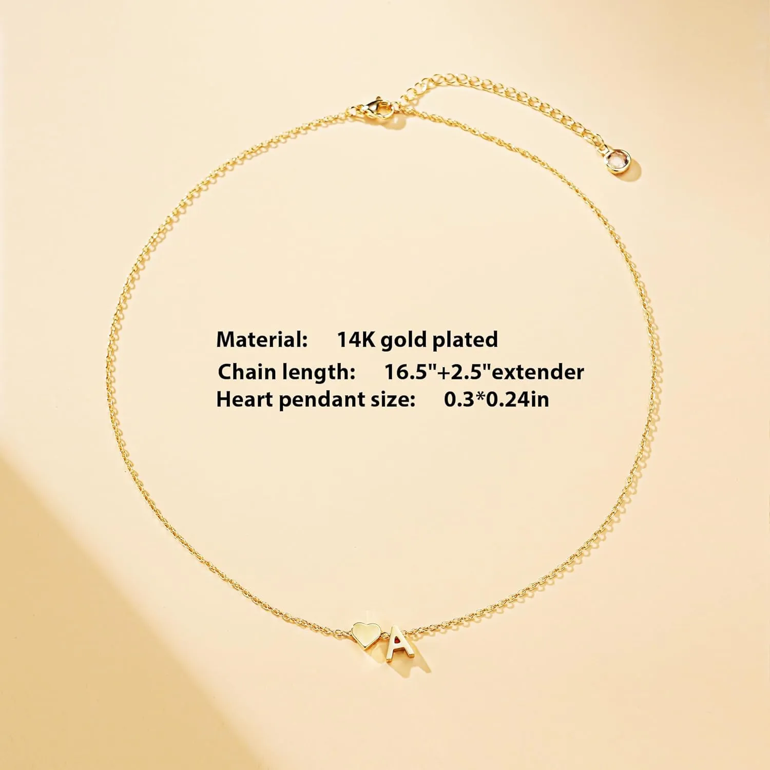 Mother Day Gifts for Mom from Daughter Son - 14K Gold Plated Heart Initial Necklaces for Women, Dainty Tiny Gold Necklace Women Jewelry, Birthday Gift Graduation Gifts for Her Mothers Day Gift
