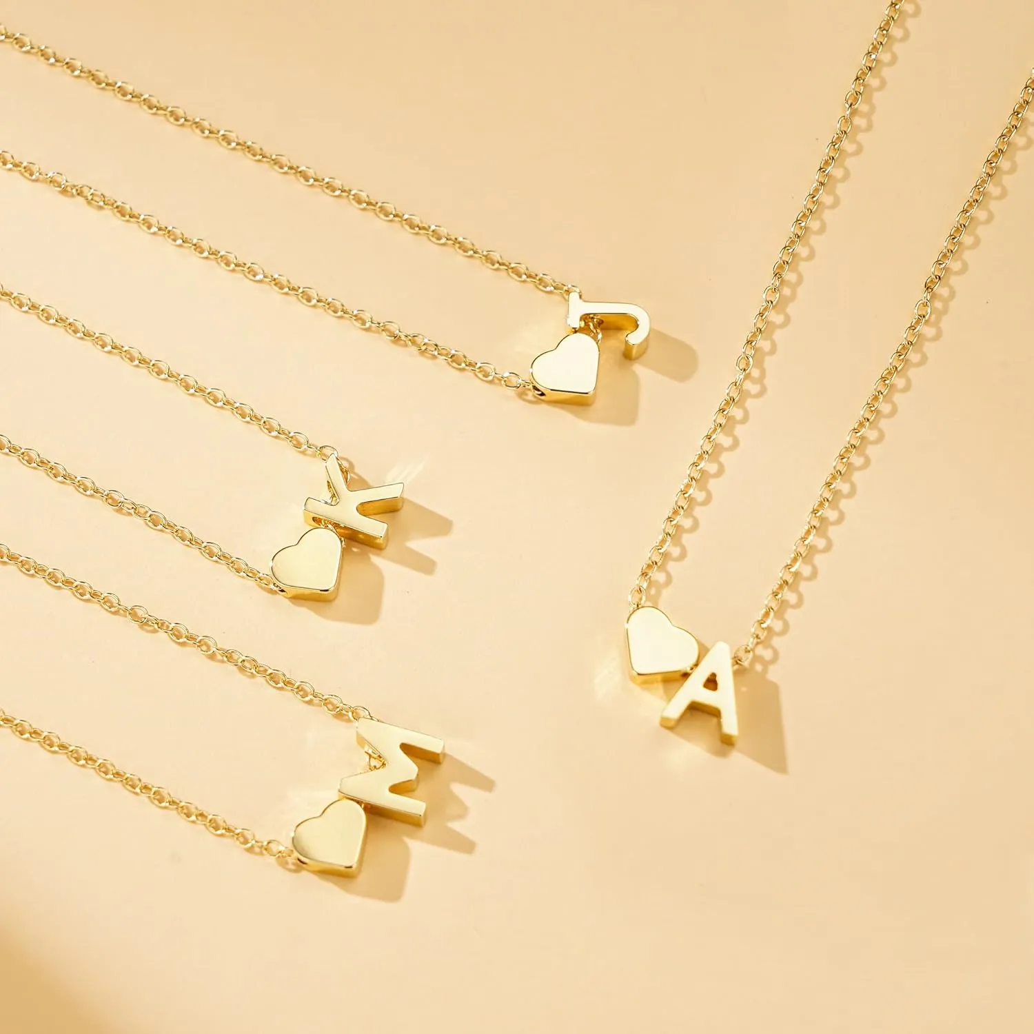 Mother Day Gifts for Mom from Daughter Son - 14K Gold Plated Heart Initial Necklaces for Women, Dainty Tiny Gold Necklace Women Jewelry, Birthday Gift Graduation Gifts for Her Mothers Day Gift