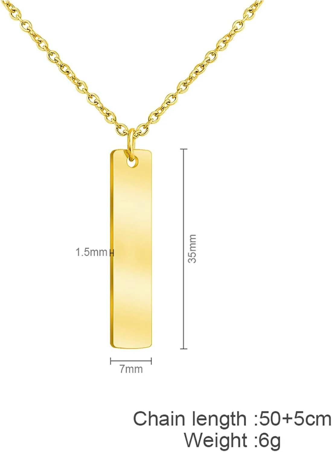 MOTICIUS Name Bar Necklace for Women Personalized Name Necklace Gift Custom Jewelry With Gift Box Custom Necklaces for Women Mom Engraved Necklace for Women Valentines Day Mothers Day Gift