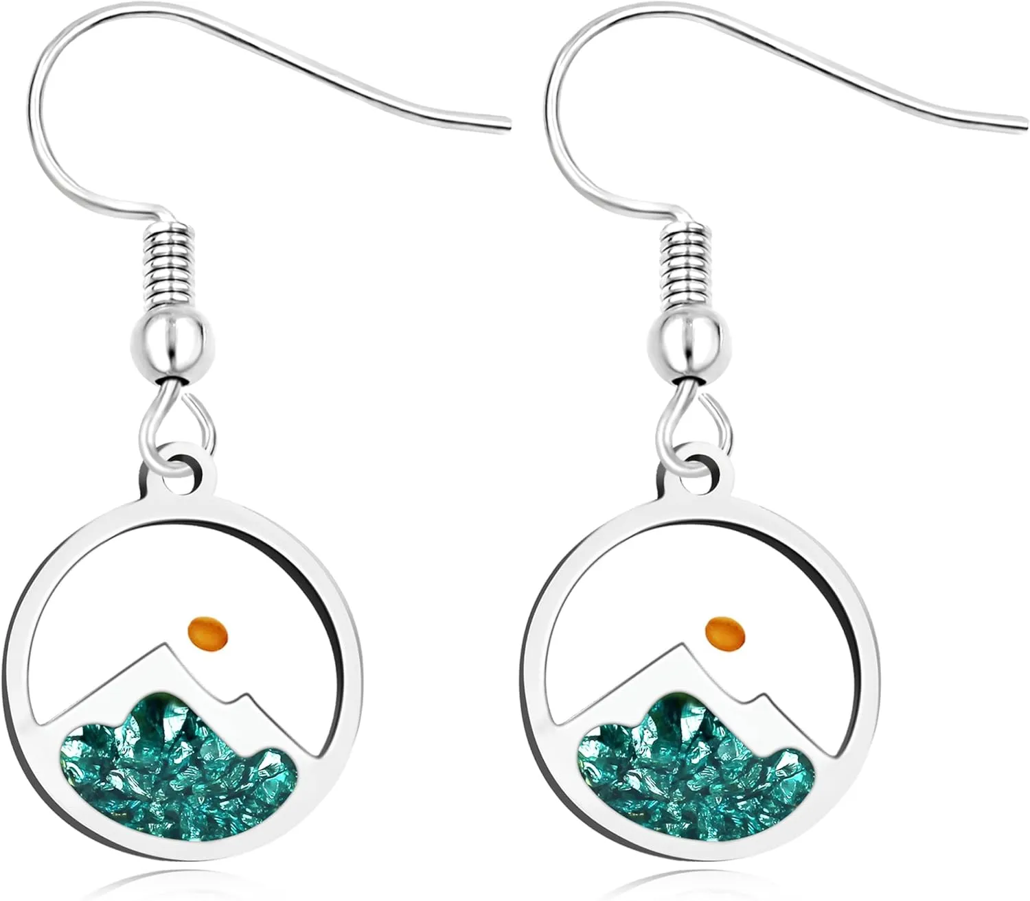 Mustard Seed Round Mountain Stainless Steel Inspirational Earrings and Faith Jewelry, Suitable for Female Christians | Inspirational Faith and Mobile Mountain