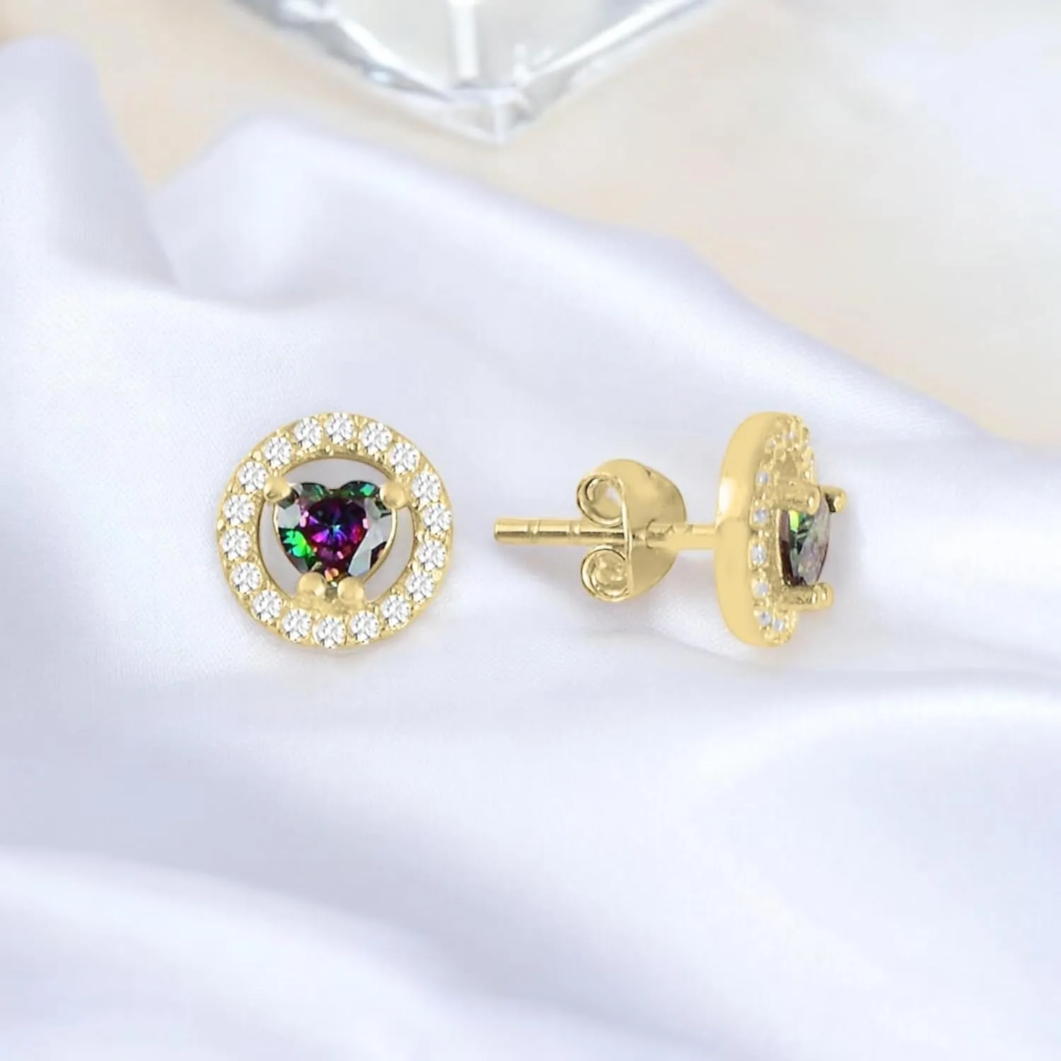 Mystic Topaz Earrings; 925 Premium Sterling Silver: For Women, Anniversary, Valentines Day, Birthday, Christmas, Jewelry Gift