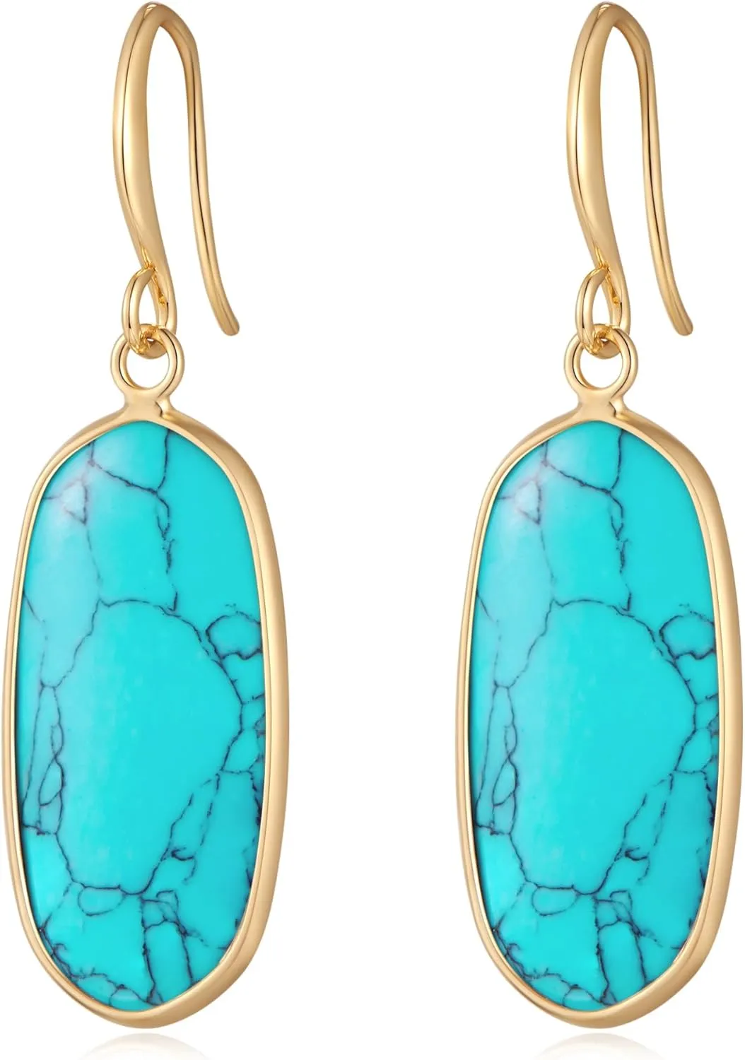 Natural Stone Bohemia Gold Plated Summer Earrings Drop Dangle Earrings for Women Jewelry Gifts