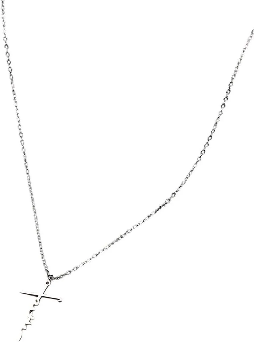New 2025 Unisex Stainless Steel Necklaces Christian Cross Pendant Chain Jesus Choker Fashion Charm Religous Necklace For Women Jewelry Findings Gifts 1Pc Trendy Accessories Creative Gift And Men