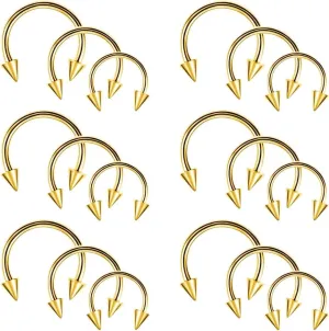 New 2026 Unisex 18Pc Punk C Shape Steel Nose Ring Horseshoe Lip Puncture Hook Clip Earrings Septum No Allergic Body Piercing Jewelry Gift Fashion Trendy Accessories Creative For Women And Men