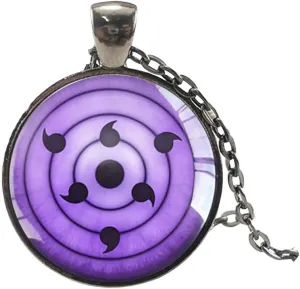 Ninja Clan Eye Pattern Pendant Chain Necklace - Black (5)