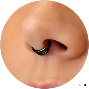 Nose Rings for Women 16G Septum rings Gold Star Clicker Hoops Daith Hoop Spikes Chain Nose Ring for Women Men Silver Piercing Jewelry