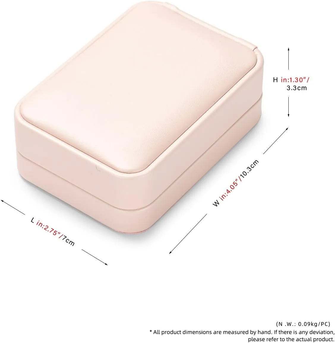 Oirlv Luxury Leather Necklace Pendant Gift Box Jewelry Box Small Jewelry Storage Display Case for Christmas Wedding Engagement Birthday (Pink)