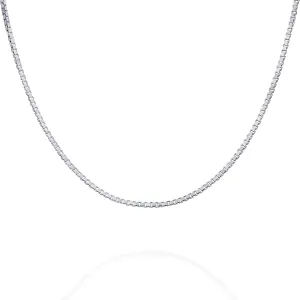 PAVOI Italian Solid 925 Sterling Silver, 22K Gold Plated Chain Necklaces | Snake, Square Box, Cable, Super Flex Curb, Miami Cuban and Rope Diamond-Cut Herringbone Necklace for Women and Men | MADE IN ITALY