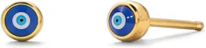 PERIMADE Gold Plated Tiny Evil Eye Stud Earrings for Women, 925 Sterling Silver Turkish Blue Eye Earrings Dainty Hypoallergenic Non Tarnish Protection Jewelry Birthday Christmas Friendship Gift