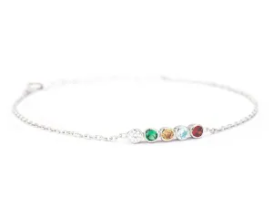 Personalized Birthstone Bracelet, Family Birthstone Bracelet for Mom, Dainty Bracelet for Her, Gold/Rose/Silver Bracelet, Birthstone Gifts, Birthstone Jewelry, Mothers Day Gift, Gift for Mom