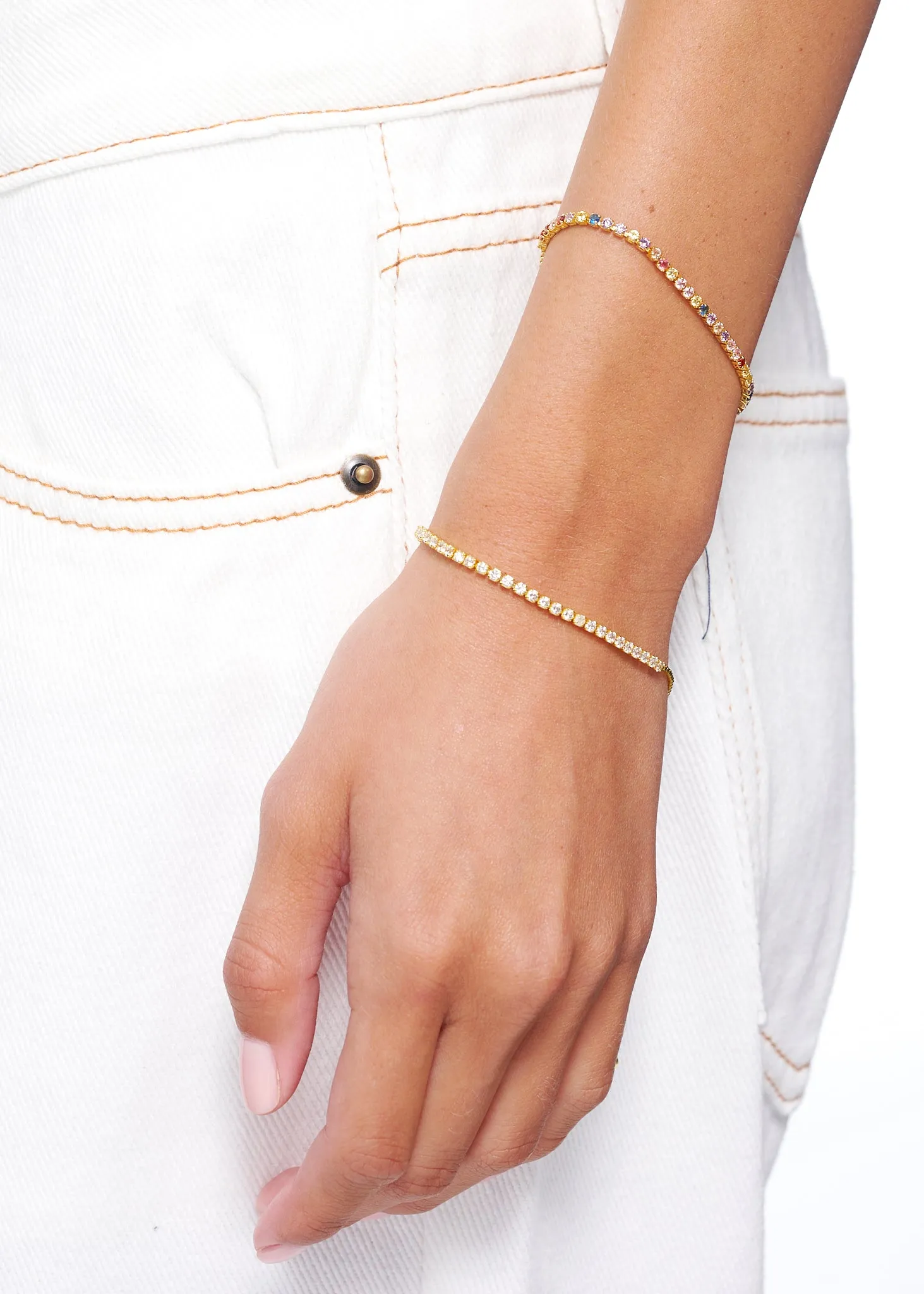 Petit Moments Mini Tennis Bracelet in Rhinestone