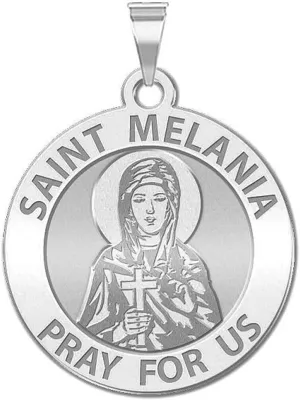 PicturesOnGold.com Saint Melania Religious Medal - 2/3 X 2/3 Inch Size of Dime, Sterling Silver