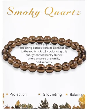 Pingyongchang Healing Crystal Stone Bracelets for Women Men Stress Relief Anxiety Yoga Bracelet Semi-Precious Gemstone Bracelets Healing Gifts birthday Gifts For Teen Girls jade bracelet