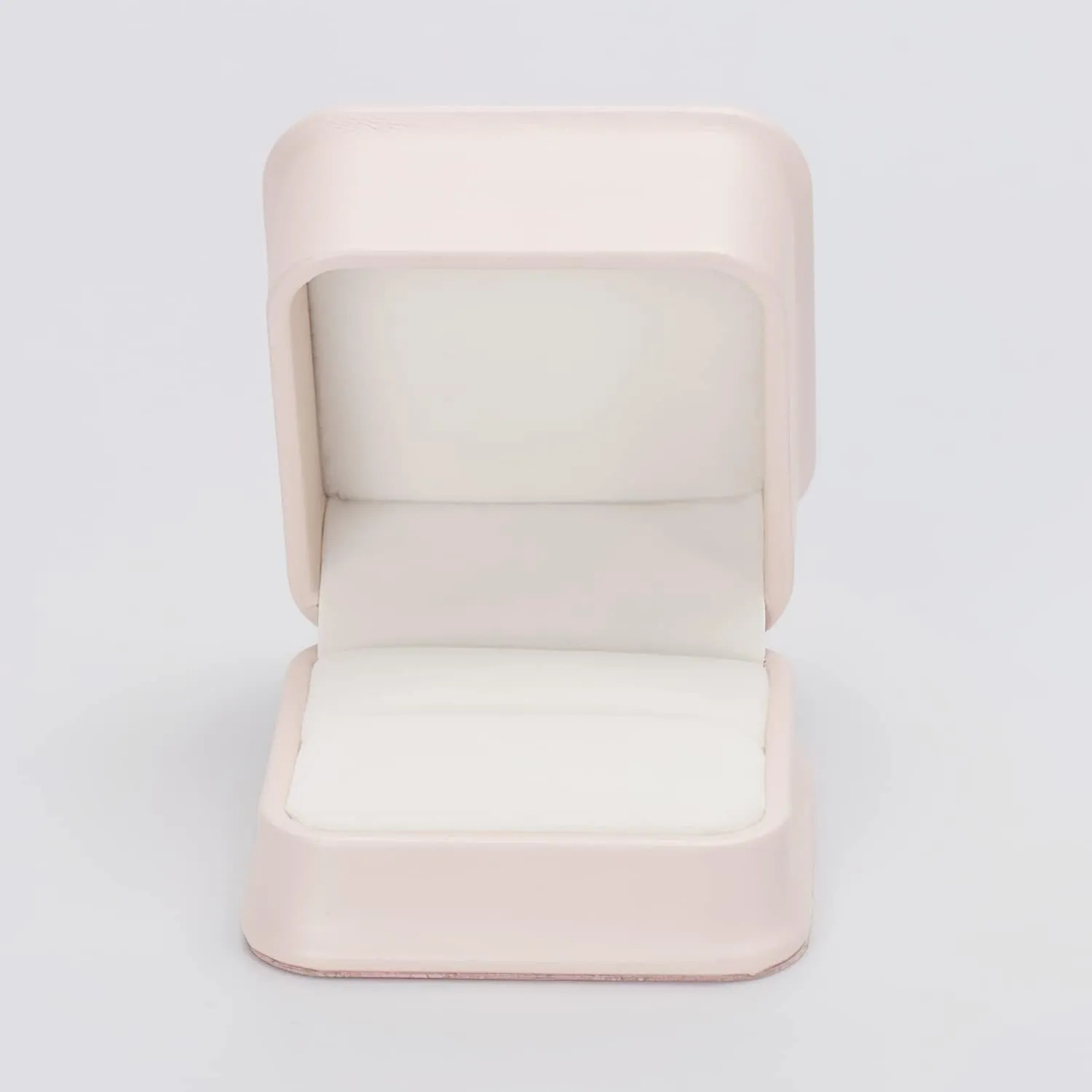 Pink PU Leather Jewelry Ring Box for Proposal Engagement Velvet Interior Jewelry Ring Gift Box