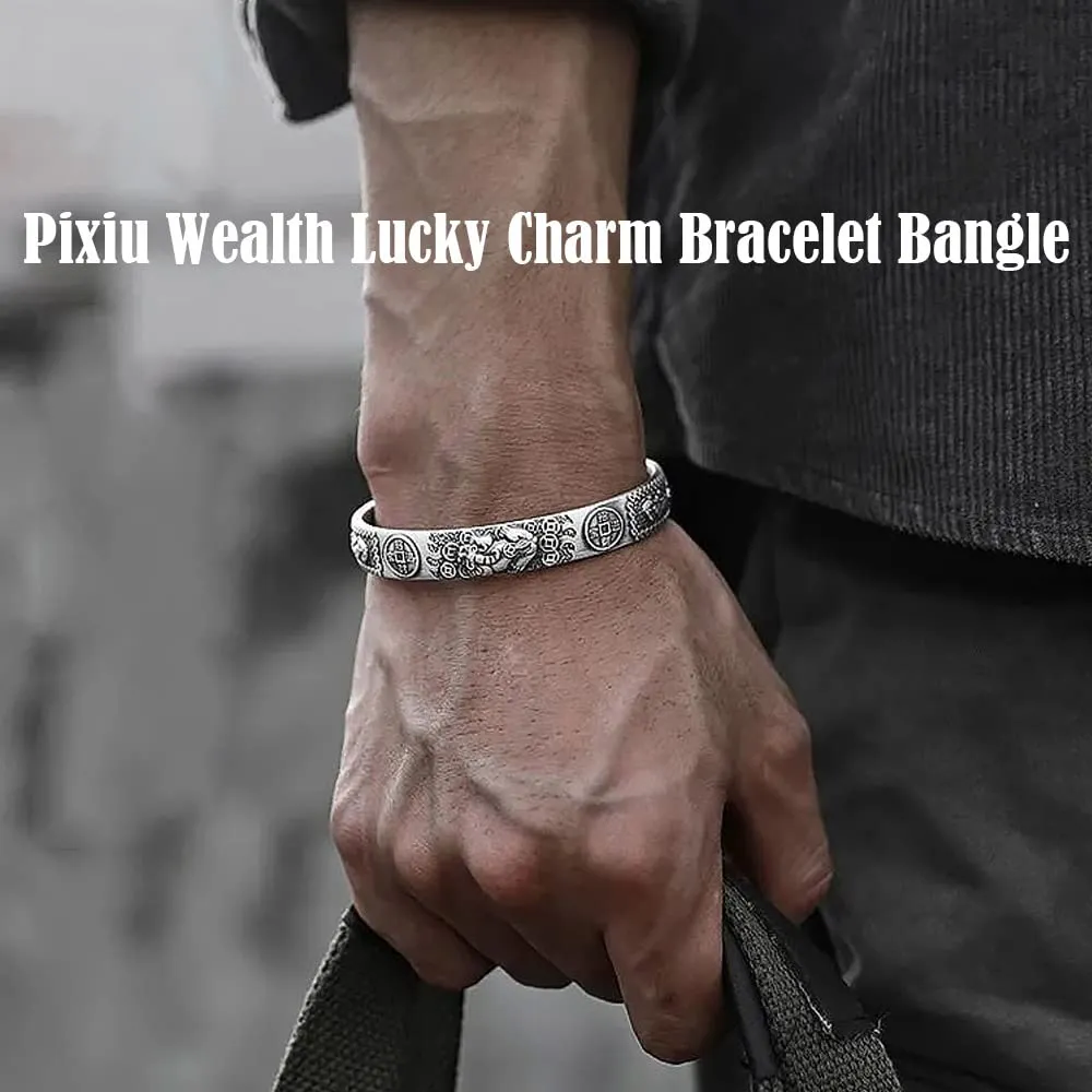 Pixiu Bracelet Feng Shui Pixiu Ring Set, Chinese Feng Shui Pi Yao Wealth Bracelet, Pixiu Ring Protection Wealth Bring Good Luck and Prosperity for Women Men (Woman)