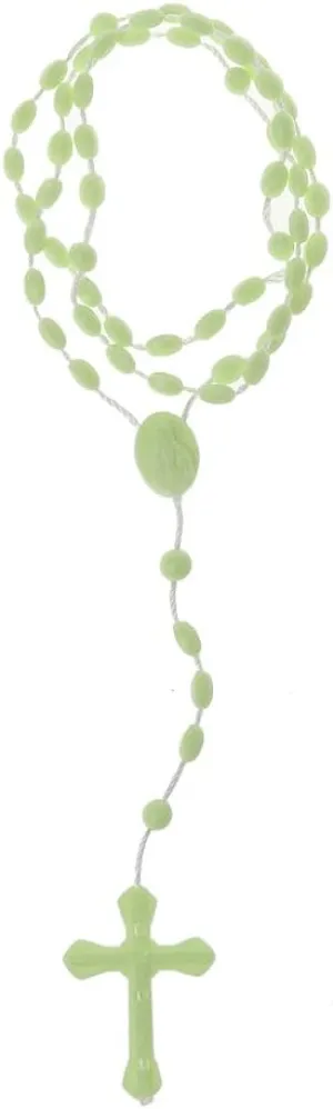 Plastic Rosary Beads Luminous Necklace Catholicism Prayer Religious Jewelry