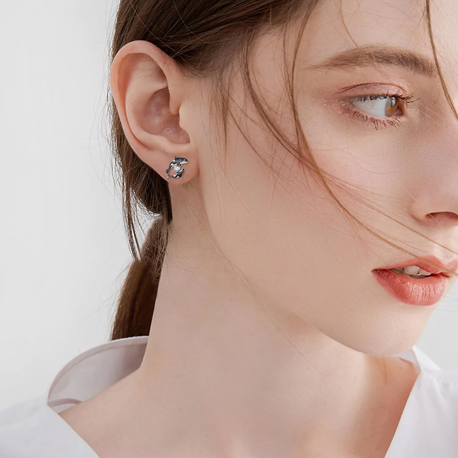 POPLYKE Animal Earrings for Women 925 Sterling Silver Hypoallergenic Jewelry Birthday Gifts for Sensitive Ears